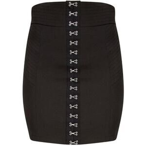 PLT size 6 high waist eyelet corset detail side zip mini skirt